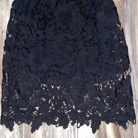 High waisted midi lace skirt fall winter - Picture 2 of 5